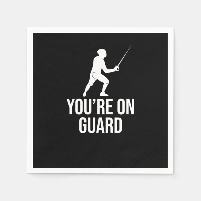 Fencing Sabre Foil Sword Fencer Serviette (Vorderseite)