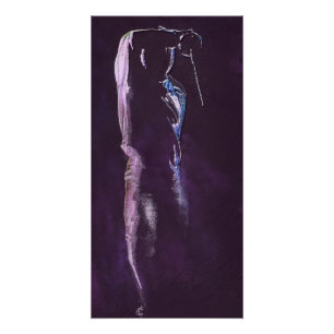 Fencing Silhouette Glossage Poster