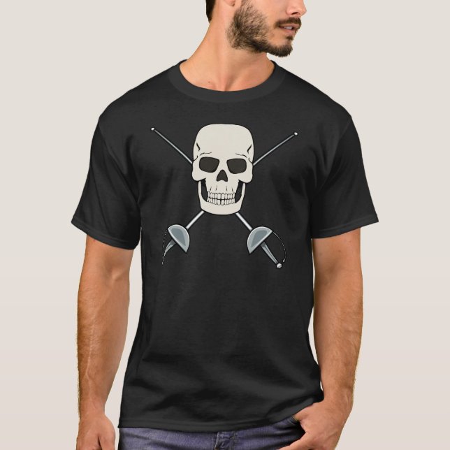 FENCING SKULL T - Shirt Design for Men (Vorderseite)