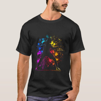 Fencing Sport farbenfrohe Athlete Fencing Sport Za T-Shirt