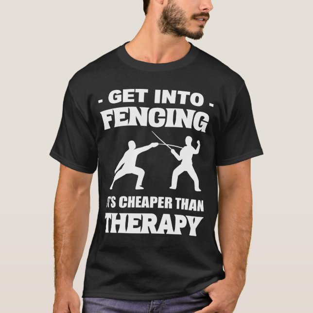 Fencing Sport Fencer retro T-Shirt (Vorderseite)