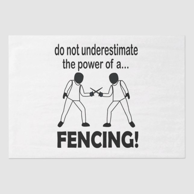 Fencing Sport Game Fencing Seidenpapier (Vorderseite)