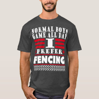 Fencing Sport Männer Typ Reaktion T-Shirt