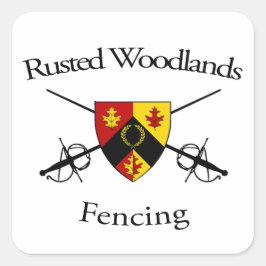Fencing-Sticker Quadratischer Aufkleber
