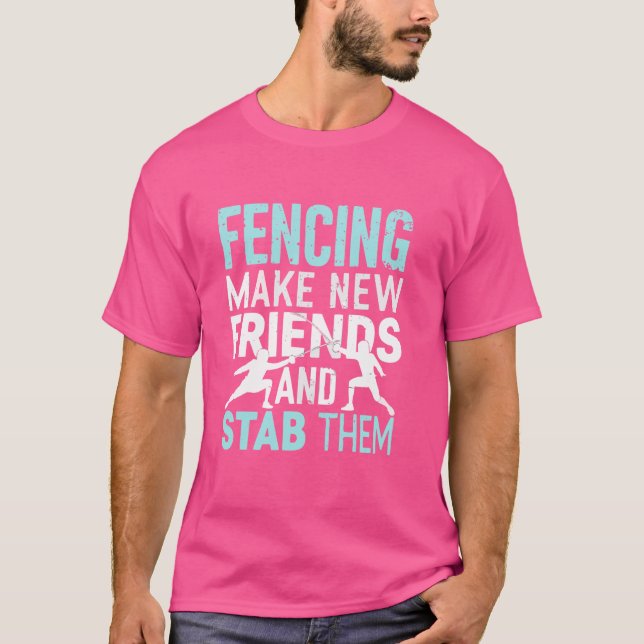 Fencing Sword Fight Schwertmanship Epefoil Säbel T-Shirt (Vorderseite)