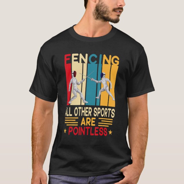 Fencing, weil andere Sportarten sinnlos sind Athle T-Shirt (Vorderseite)