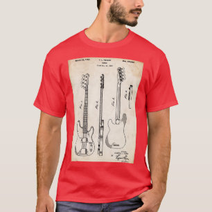 Fender Precision Bass Gitarre US-Patentart T-Shirt