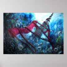 Fender Straight Watercolor Poster