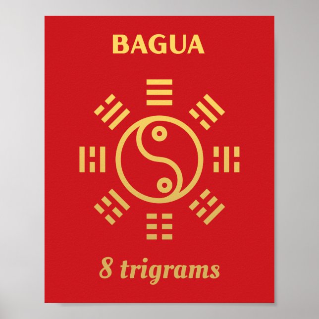 Feng Shui - Bagua Gold Poster (Vorne)