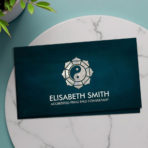 Feng Shui Bagua / Pakua Lotus mandala Visitenkarte