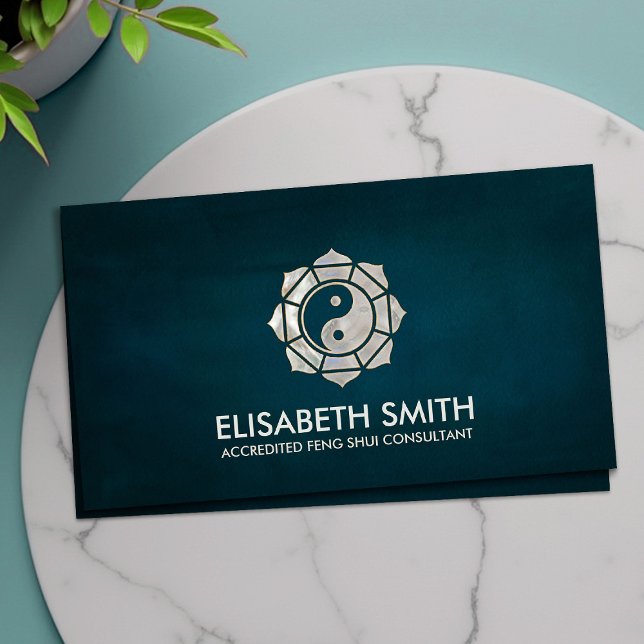 Feng Shui Bagua / Pakua Lotus mandala Visitenkarte (Von Creator hochgeladen)