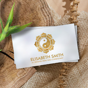 Feng Shui Bagua / Pakua Lotus mandala Visitenkarte