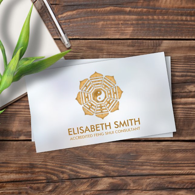 Feng Shui Bagua / Pakua Lotus mandala Visitenkarte (Von Creator hochgeladen)