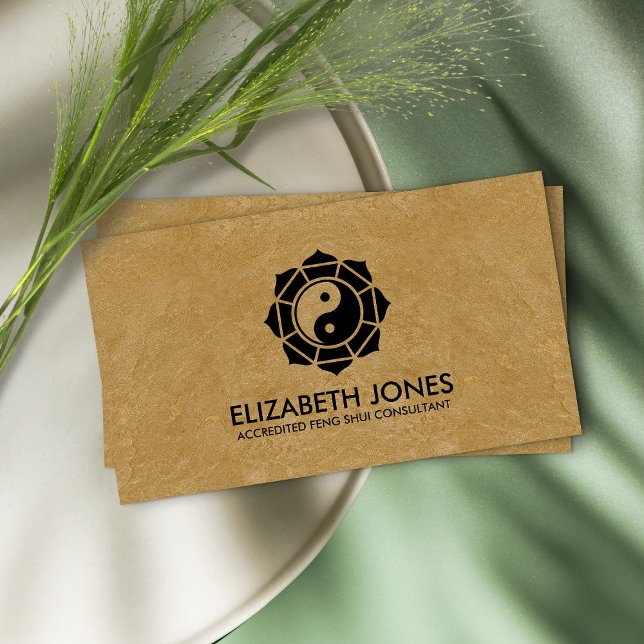 Feng Shui Bagua / Pakua Lotus mandala Visitenkarte (Von Creator hochgeladen)