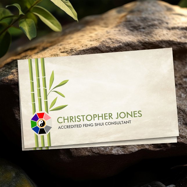 Feng Shui Bagua / Pakua und Lucky Bamboo Visitenkarte (Von Creator hochgeladen)