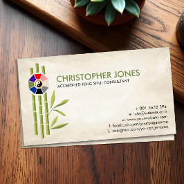 Feng Shui Bagua / Pakua und Lucky Bamboo Visitenkarte