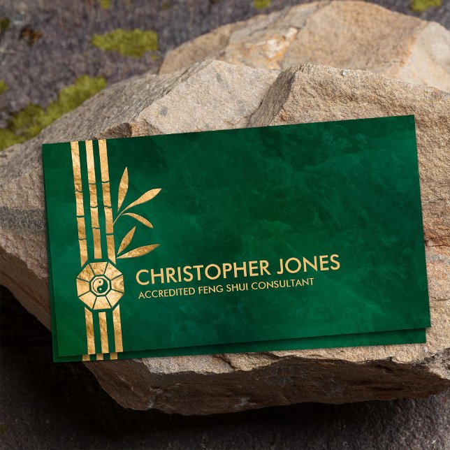 Feng Shui Bagua / Pakua und Lucky Bamboo Visitenkarte (Von Creator hochgeladen)