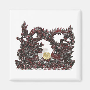 Feng Shui Drache u. Phoenix Magnet