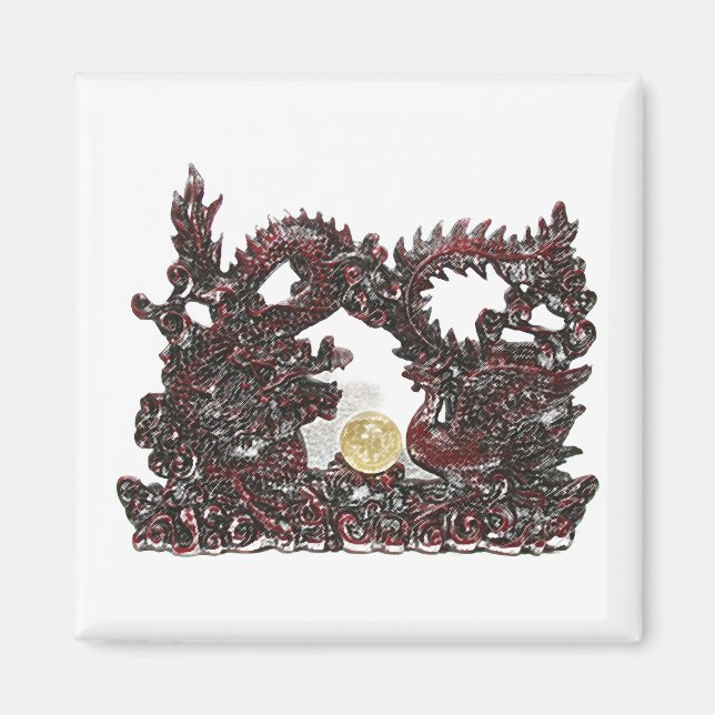 Feng Shui Dragon & Phoenix Magnet (Vorne)