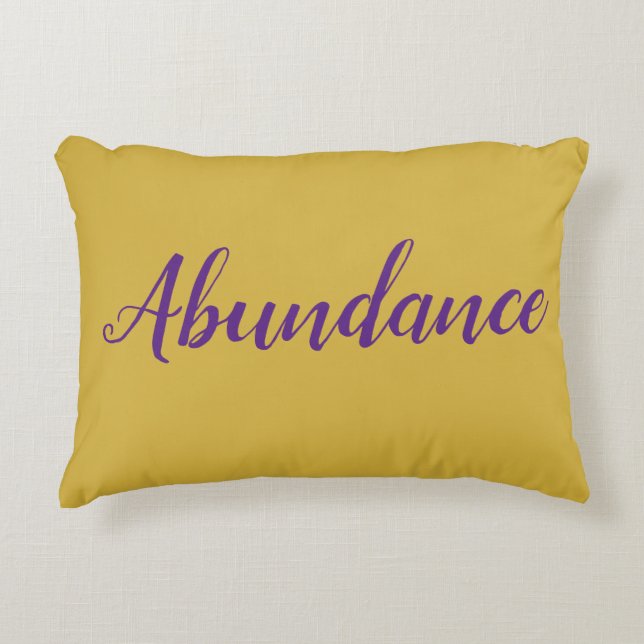 Feng Shui Gold & Lila "Abundance" Accent Pillow Dekokissen (Vorderseite)