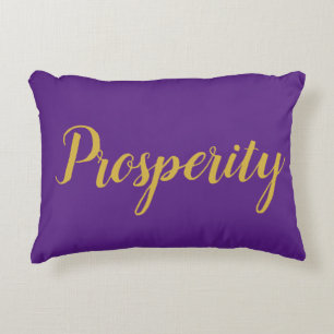 Feng Shui Lila & Gold "Prosperity" Accent Pillow Dekokissen