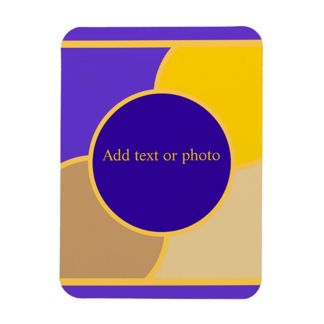 Feng Shui Nordwest Lila, Gelb und Beige Magnet (Vertikal)