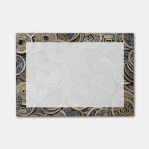 Feng Shui Viel Glück Wealth Chinese Coins Post-it Klebezettel