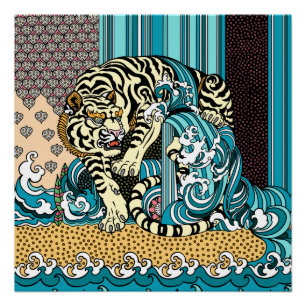 Feng Shui White Tiger Poster