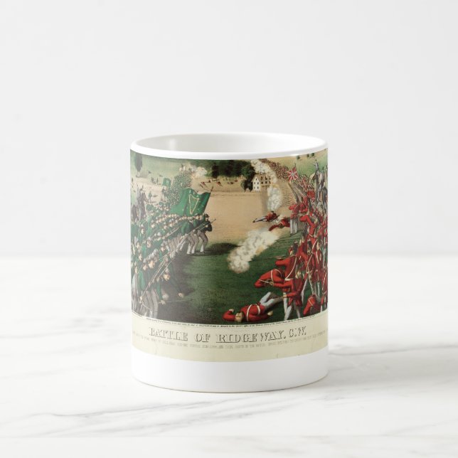 Fenian Überfall-Kampf von Ridgeway Kalkstein Ridge Tasse (Mittel)