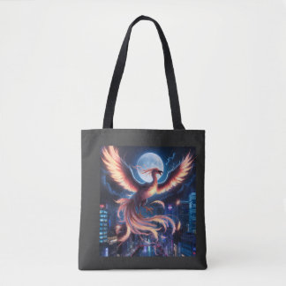 Fênix flamejante Bolsa Tote