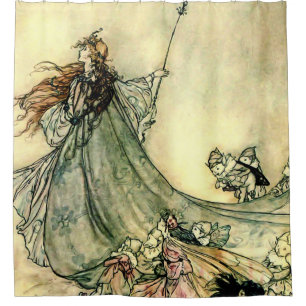 „Fenkönigin“ von Arthur Rackham Duschvorhang