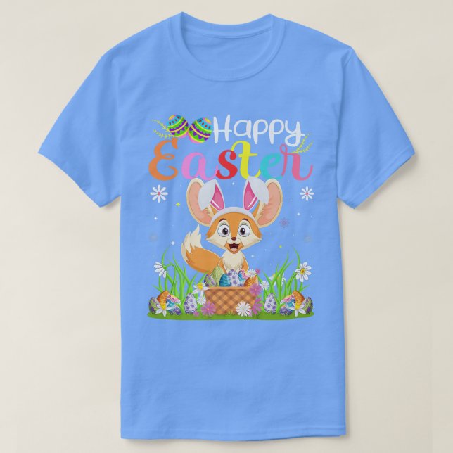 Fennec Fo Bunny Egg Jagd Funny Fennec Fo Happy T-Shirt (Design vorne)