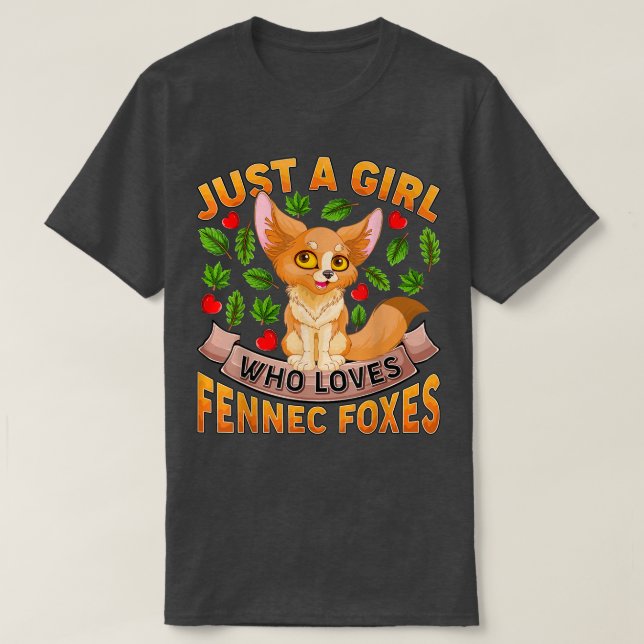 Fennec Fo Lover Ein Mädchen, das Fennec Lieben T-Shirt (Design vorne)