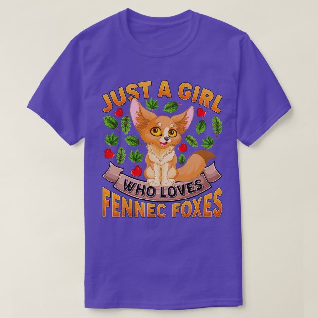 Fennec Fo Lover Ein Mädchen, das Fennec Lieben T-Shirt (Design vorne)