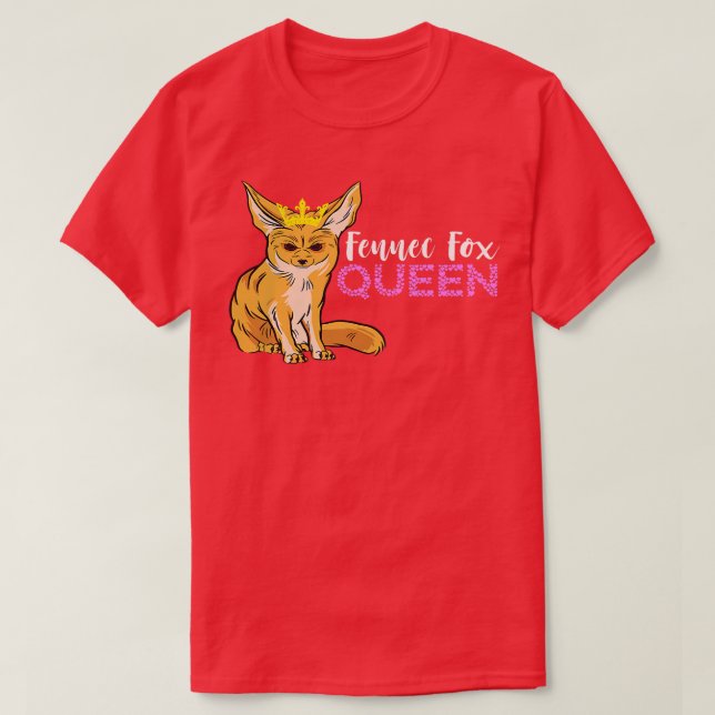 Fennec Fo Queen Crown Fennec Fennec Fennec Lover A T-Shirt (Design vorne)