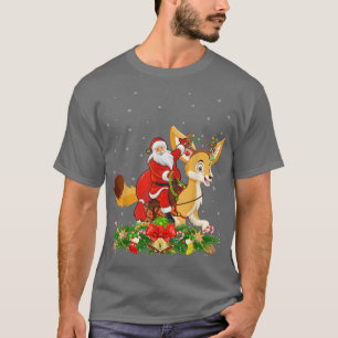 Fennec Fo Xmas Matching Santa Riding Fennec T-Shirt
