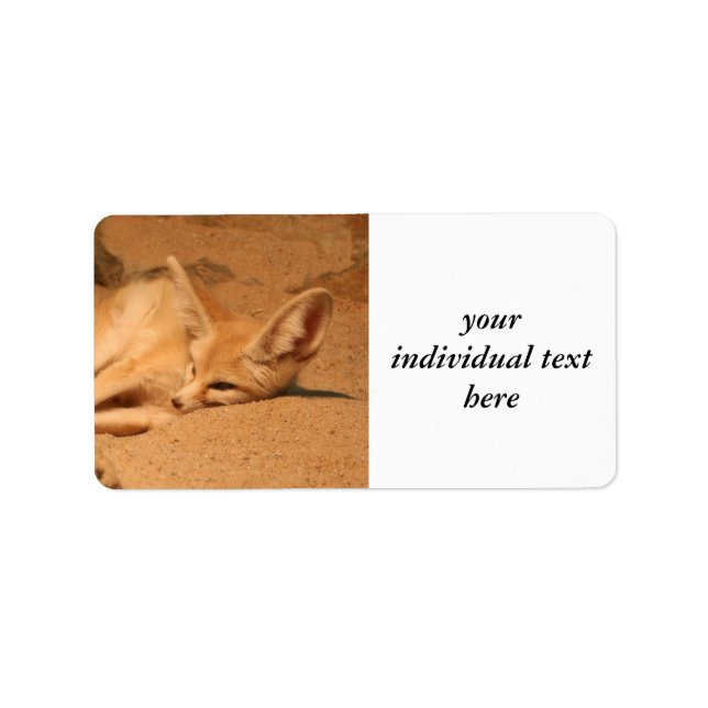 Fennec Fox Adressaufkleber (Vorne)