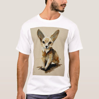 Fennec Fox Aquarellmalerei T-Shirt