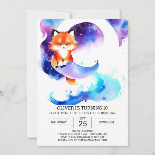 Fennec Fox Birthday Editable Einladung