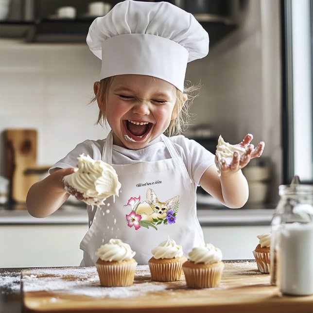Fennec Fox Blume Niedlich Kinderschürze (Von Creator hochgeladen)