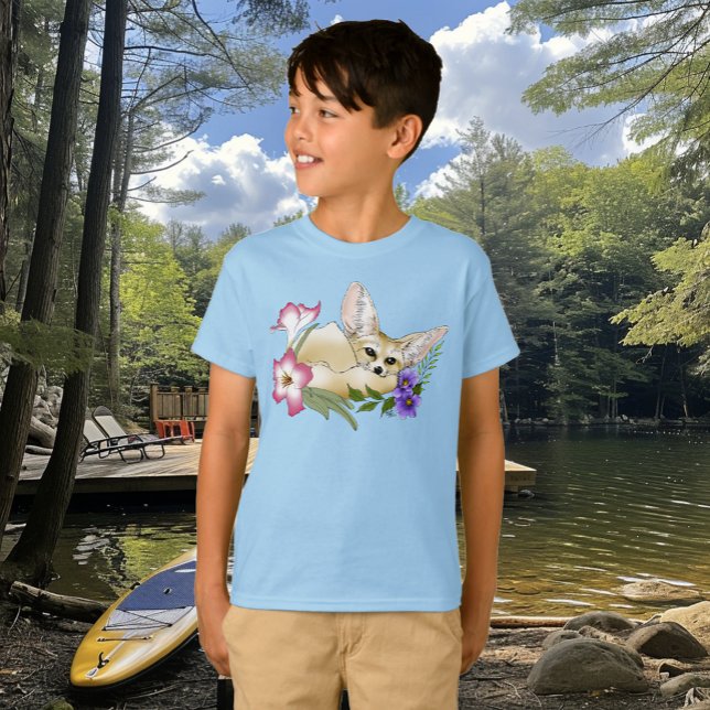 Fennec Fox Blume Niedlich T-Shirt (Von Creator hochgeladen)