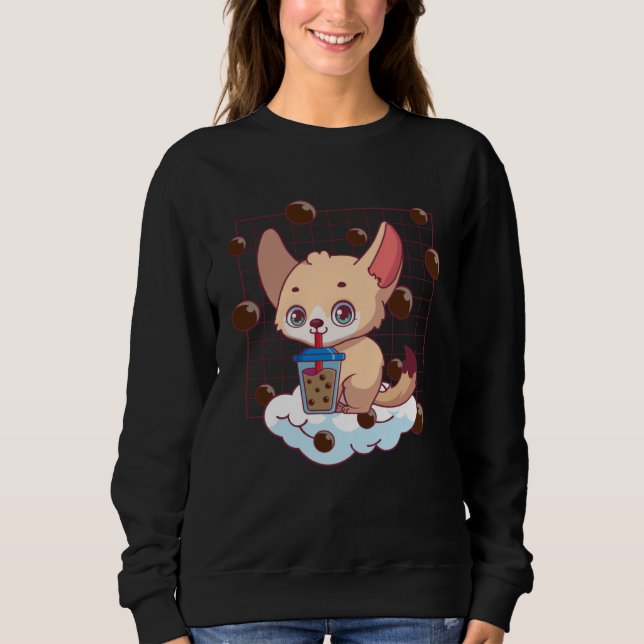 Fennec Fox Bubble Tea Fennec Fox  Fennec Foxes Sweatshirt (Vorderseite)