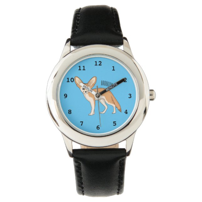Fennec fox Cartoon Illustration Armbanduhr (Vorderseite)