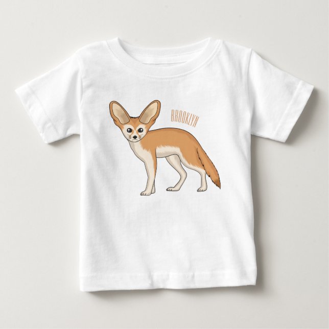 Fennec fox Cartoon Illustration Baby T-shirt (Vorderseite)