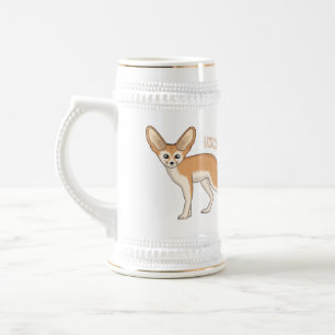 Fennec fox Cartoon Illustration Bierglas
