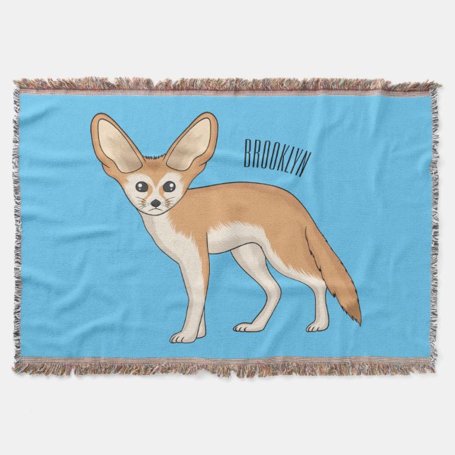 Fennec fox Cartoon Illustration Decke (Vorderseite)