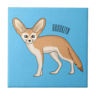 Fennec fox Cartoon Illustration Fliese