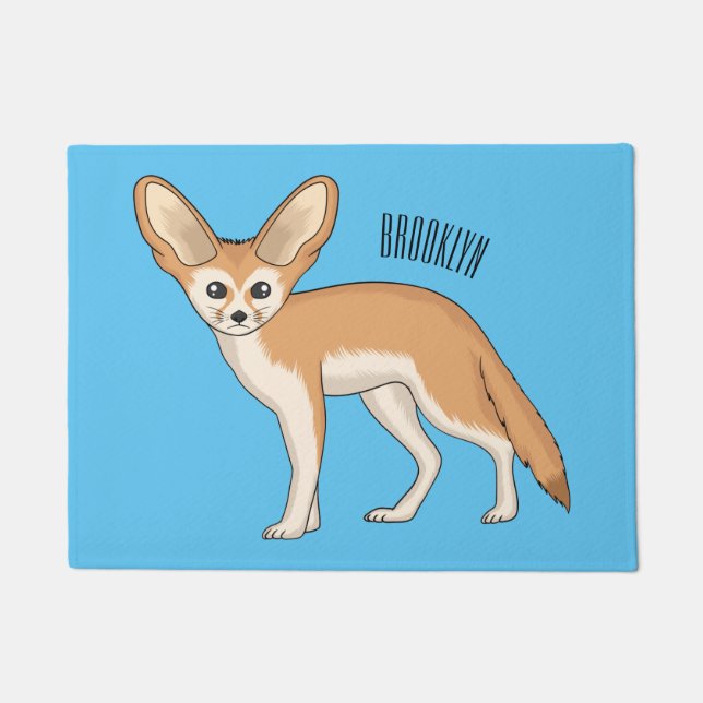 Fennec fox Cartoon Illustration Fußmatte (Vorderseite)