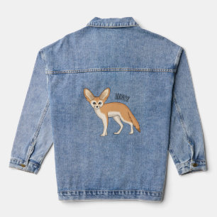 Fennec fox Cartoon Illustration Jeansjacke
