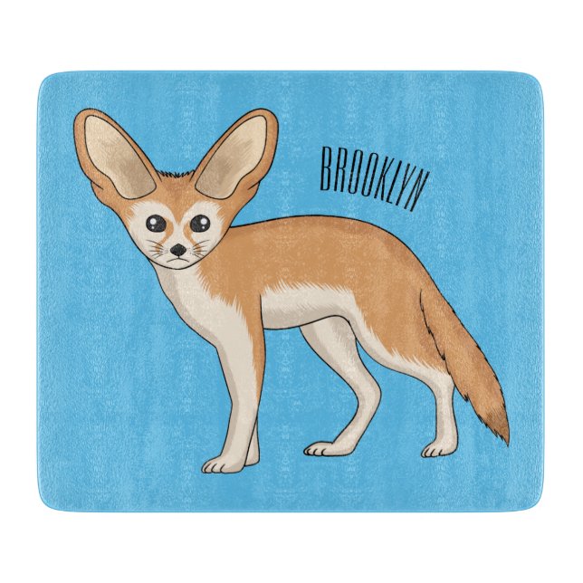 Fennec fox Cartoon Illustration Schneidebrett (Vorderseite)